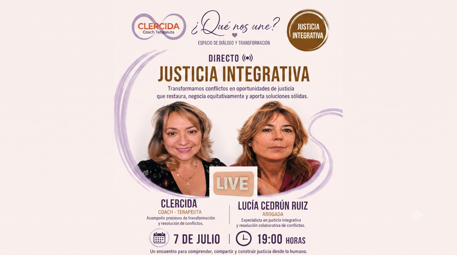 Que nos une con Lucía Cedrun de Justicia integrativa